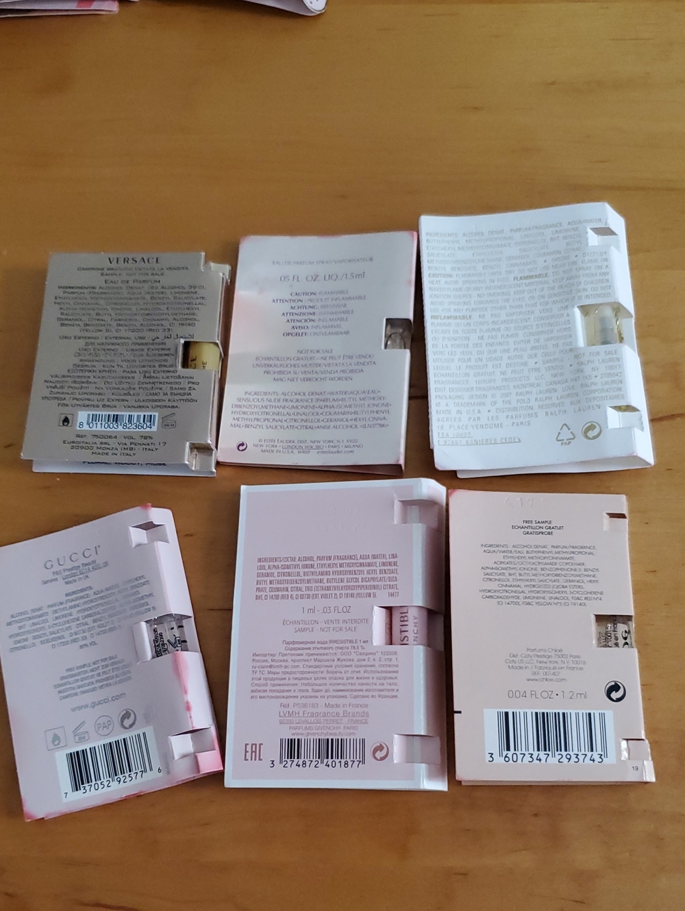 6 of carded designer perfume sample, Versage,Givenchy,Chloè,Ralph.... - Picture 7 of 7